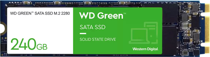 Dysk SSD Western Digital Green 240GB M.2 2280 SATAIII 3D NAND (TLC) (WDS240G3G0B) - obraz 1