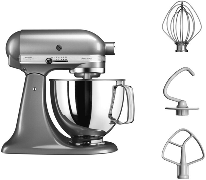 KitchenAid Artisan 5KSM125ECU Mikser stojący z przechylaniem, srebrny - obraz 1