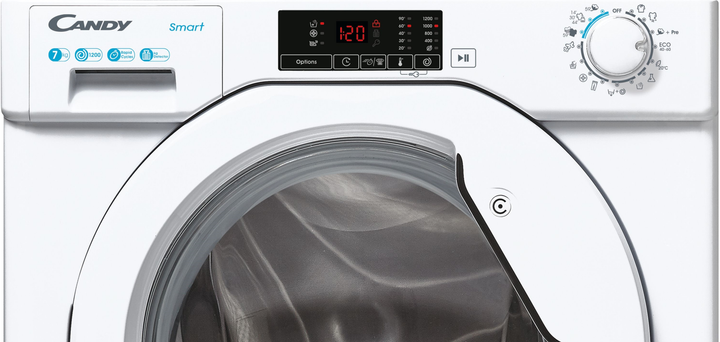 Вбудована пральна машина CANDY Smart CBW 27D1E-S - зображення 3