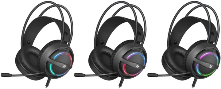 Słuchawki Defender Dexter RGB Czarny (4714033645959) - obraz 3
