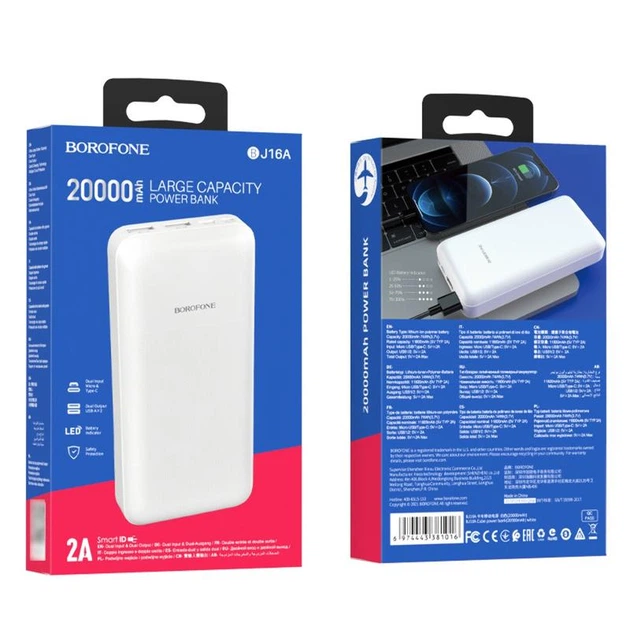 Power Bank Borofone BJ16A Cube 20000 mAh (BJ16AW) - изображение 3