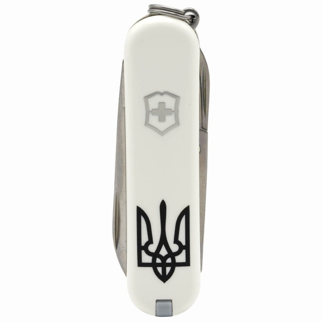 Нож складной швейцарский 58 мм/7 функций Victorinox CLASSIC SD UKRAINE Трезубец.черн. - изображение 2