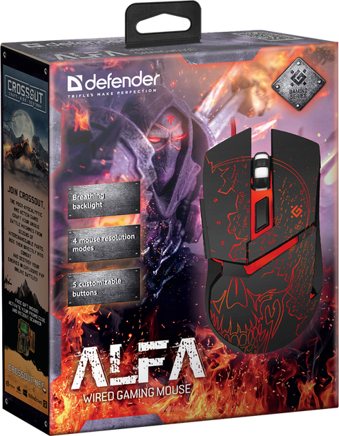 Mysz Defender Alfa GM-703L USB Black (4714033527033) - Zdjęcie 6 Mysz Defender Alfa GM-703L USB Black (4714033527033) - obraz 6