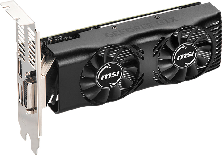 Відеокарта MSI PCI-Ex GeForce GTX 1650 Low Profile 4GB GDDR5 (128bit) (1665/8000) (DVI-D, HDMI, DisplayPort) (GTX 1650 4GT LP) - зображення 2