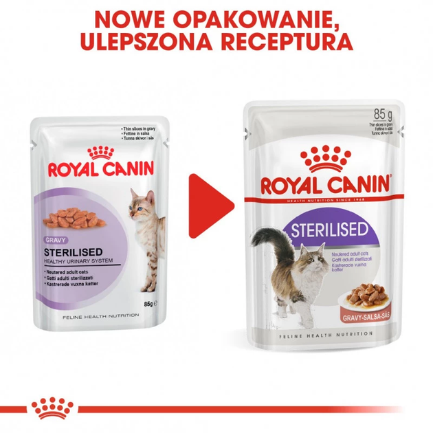 Вологий корм для стерилізованих кішок ROYAL CANIN Sterilized шматочки в соусі 12х85г (9003579311295) - зображення 9