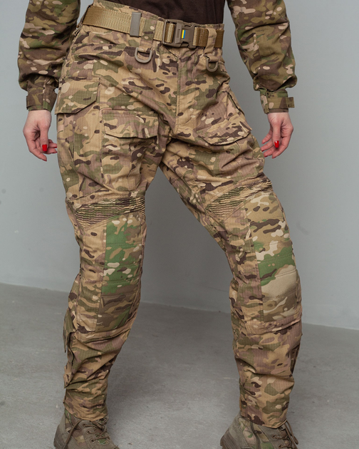Жіночі штурмові штани UATAC Gen 5.2 (3XL) Мультикам STEPPE (Степ) з наколінниками - зображення 1