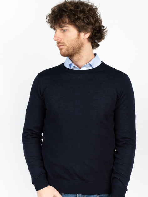 Sweter męski ciepły Vela Blu V22930-570 L Granatowy (2000377667057) - obraz 3
