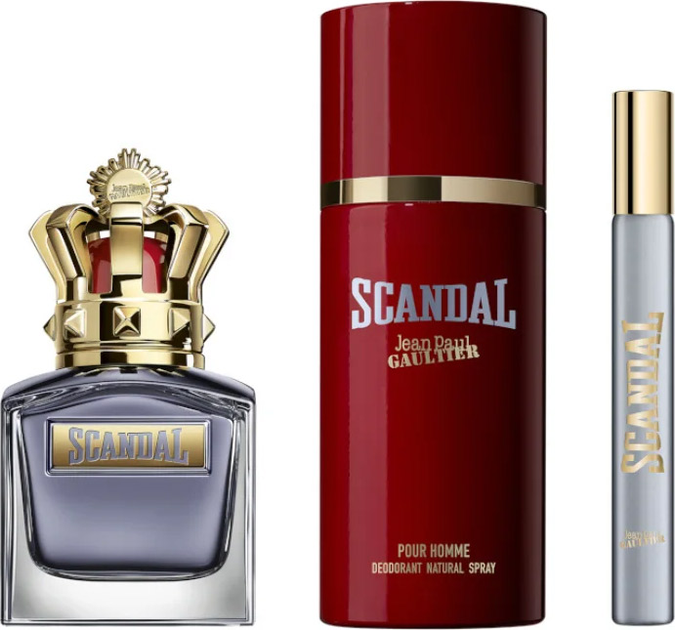 Zestaw męski Jean Paul Gaultier Scandal Woda toaletowa 50 ml + Miniatura Woda toaletowa 10 ml + Dezodorant w sprayu 150 ml (8435415066020) - obraz 3