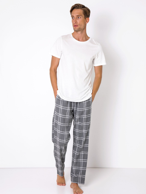 Піжама (футболка + штани) Aruelle Tyler pajama long M Білий/Сірий (5904541436371) - зображення 1