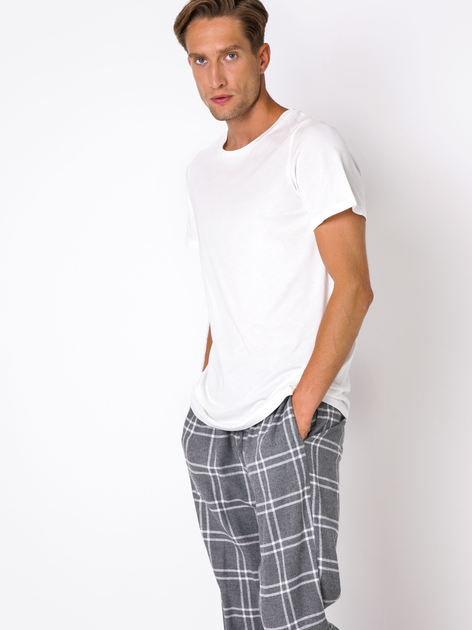Піжама (футболка + штани) Aruelle Tyler pajama long M Білий/Сірий (5904541436371) - зображення 3