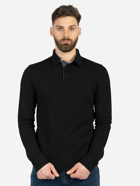 Koszulka polo męska z długim rękawem Vela Blu V22015N-999 XL Czarna (2000381923064) - obraz 1