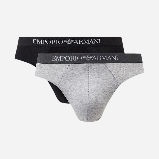 Figi Emporio Armani CC722-111321 L 2 szt. Czarny/Szary (8053320293890) - obraz 1