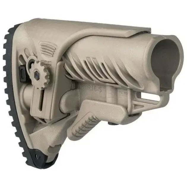 Приклад FAB Defense GLR-16 CP з регульованою щокою для AR15/M16. пісочний - изображение 1