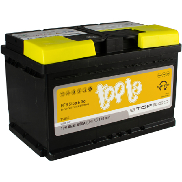 Аккумулятор автомобильный Topla 65 Ah/12V Topla EFB Euro (112 065 ...