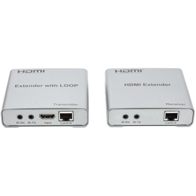 Адаптер HDMI 4K/30hz, up to 100m via CAT5E/6, loop-out (HDES12-LOOP) PowerPlant (CA912964) - изображение 2
