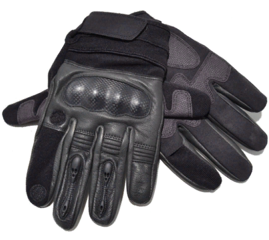 Перчатки тактические кожаные полнопалые Mil-tec с защитой черные (112504402_2XL) размер 2XL - изображение 2