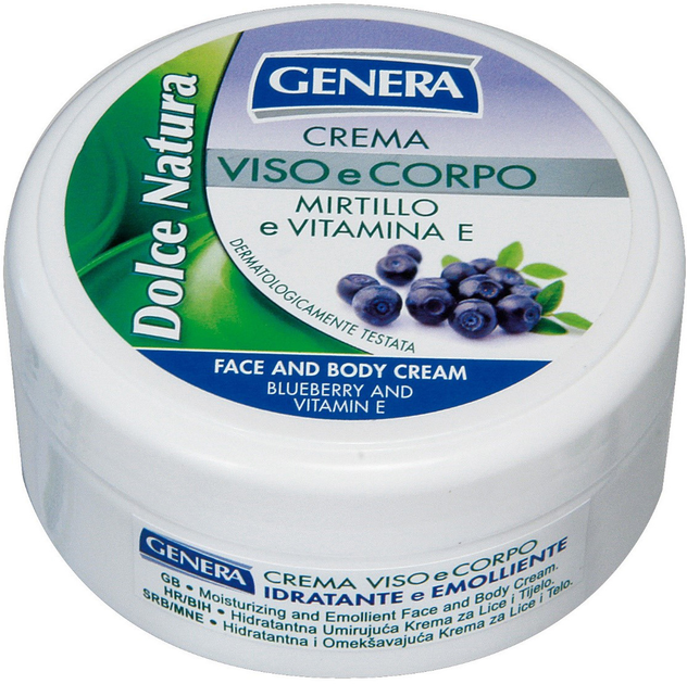 Универсальный крем для лица и тела Genera Dolce Natura с черникой и ...