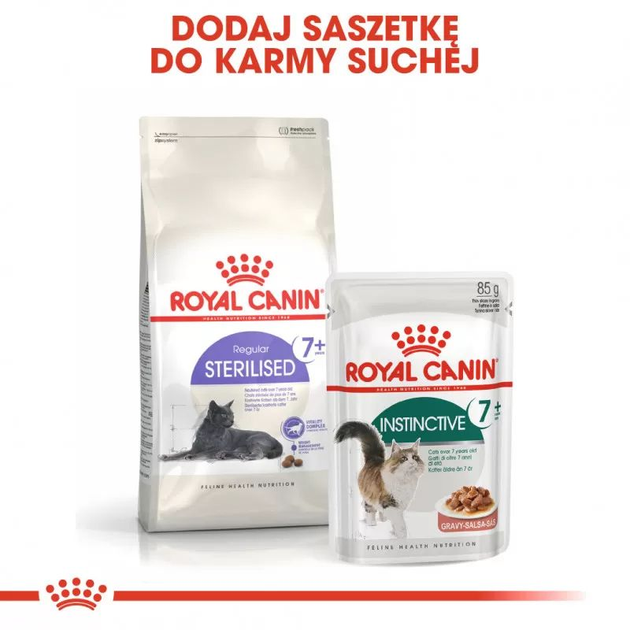 Mokra karma dla starszych kotów ROYAL CANIN Instinctive 7+ kawałki w sosie - saszetki 12x85g (9003579310182) (92695) - obraz 8