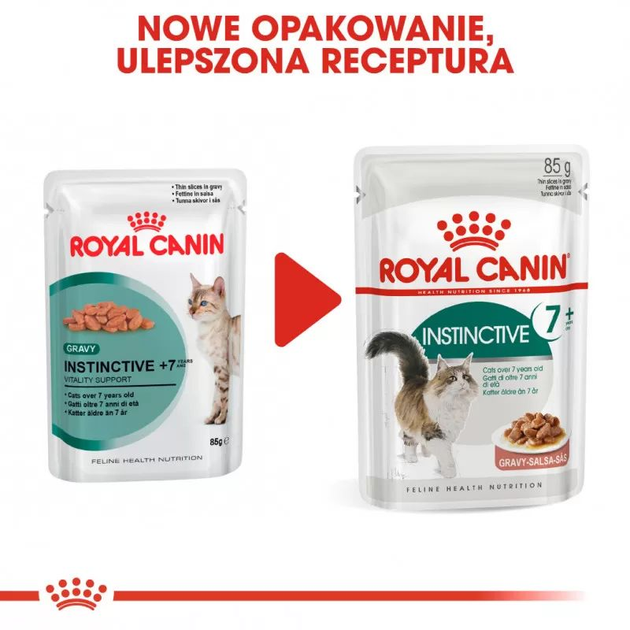 Mokra karma dla starszych kotów ROYAL CANIN Instinctive 7+ kawałki w sosie - saszetki 12x85g (9003579310182) (92695) - obraz 9