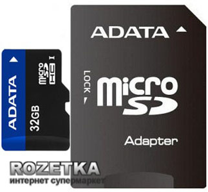 ADATA MicroSDHC 32GB UHS-I SD-adapter (AUSDH32GUICL10-RA1) - obraz 1