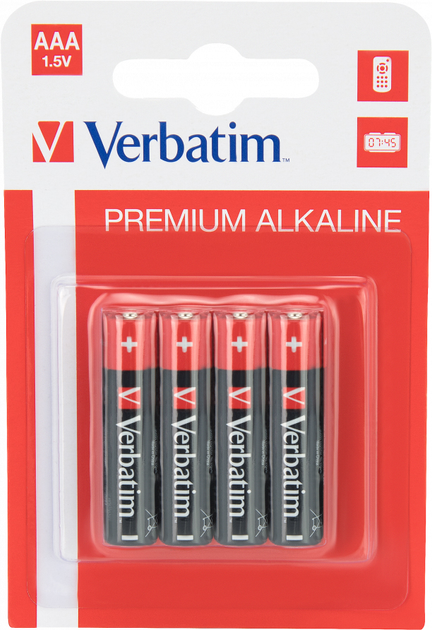 Baterie Verbatim Premium AAA (LR03) 4 szt. Mikro alkaliczne (49920) - obraz 1