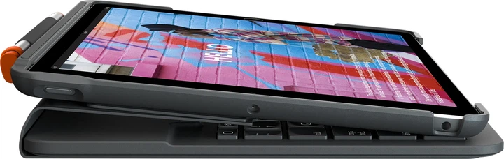 Etui na klawiaturę Logitech Slim Folio do iPada 10,2" 7. 8. 9. generacji, grafitowe (920-009480) - obraz 4