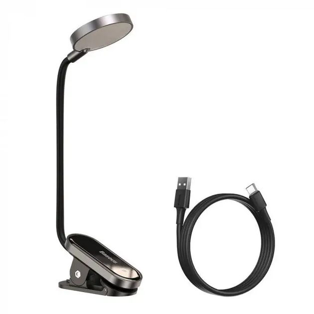 Настольная лампа на аккумуляторе Baseus Comfort Reading Mini Clip Lamp Dark Gray (DGRAD-0G) - изображение 2