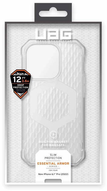 Etui UAG Essential Armor Magsafe Panel do Apple iPhone 14 Pro Frosted Ice (840283904547) - obraz 7