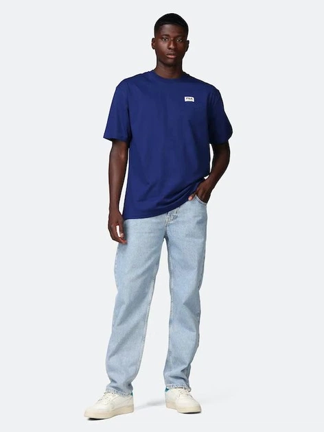 T-shirt męski basic Fila FAM0146-50016 L Niebieski (4064556288837) - obraz 3