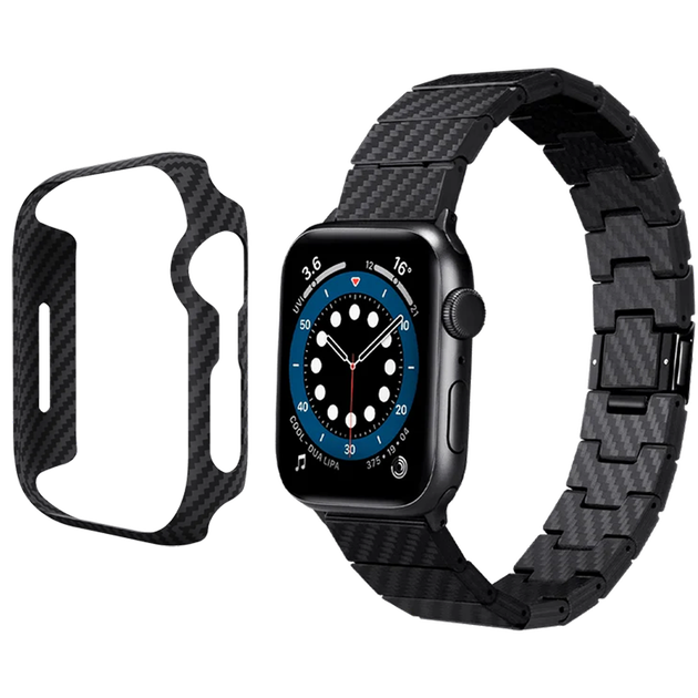 Набір Pitaka Air Case та Modern Carbon Fiber Watch Band для Apple Watch 7 45 mm (AWB1003, KW2002A) - Фото 1 Набір Pitaka Air Case та Modern Carbon Fiber Watch Band для Apple Watch 7 45 mm (AWB1003, KW2002A) - зображення 1