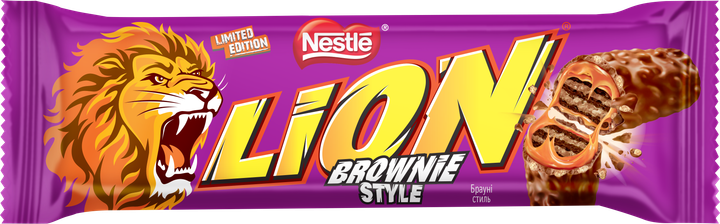 Упаковка батончиков Lion Brownie со вкусом брауни 40 г х 24 шт ...