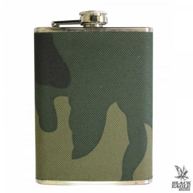 Фляга MIL-TEC Stainless Steel Flask 220 ml Woodland - зображення 1