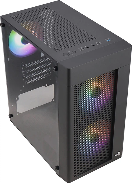 Obudowa AeroCool Hexform-G-BK-v2 bez zasilacza Black (ACCS-PV38033.11) - obraz 8