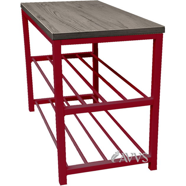 Полка для обуви металлическая J3 LOFT Метакам 60x47x30 см с ДСП ...