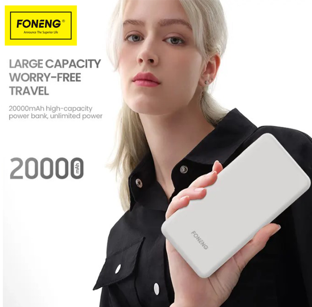 УМБ FONENG Power Bank 20000 mAh чорний (P54) - зображення 6