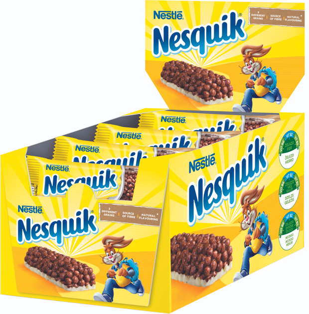 Акція на Упаковка батончиків NESTLE NESQUIK з цільними злаками, какао и вітаміном Д 25 г х 16 шт від Rozetka