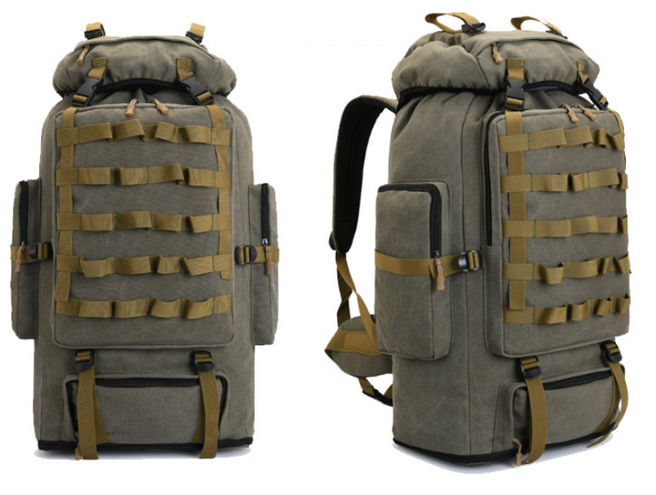 Рюкзак тактический туристический раздвижной XS-F22 100л оливковый - изображение 2