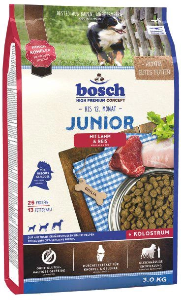 Sucha karma dla szczeniąt Bosch 5201003 HPC Junior z Jagnięciną i ryżem 3 kg (4015598012850) - obraz 1