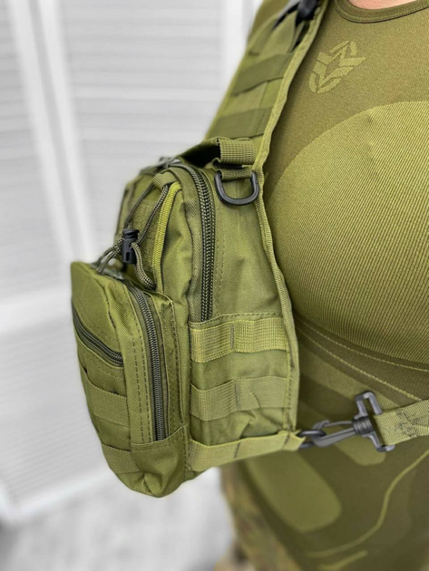 Тактическая сумка наплечная Olive Elite - изображение 2