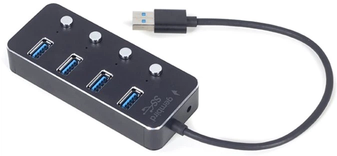 USB-хаб на 4 порти USB 3.0 Gembird UHB-U3P4P-01 - зображення 2