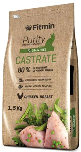 Сухий корм для кішок Fitmin Cat Purity Castrate - 1.5 кг (8595237013579) - зображення 1