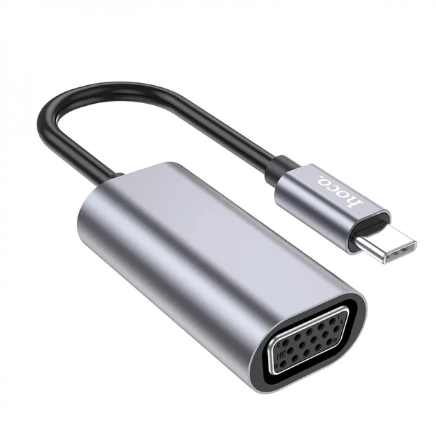 Адаптер переходник Hoco UA21 Origin Type-C to VGA grey - изображение 6