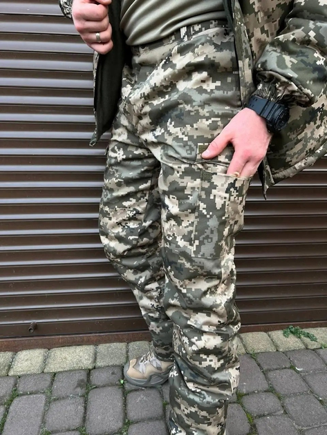 Тактические штаны ВСУ военные армейские зимние пиксель размер 48 - изображение 2