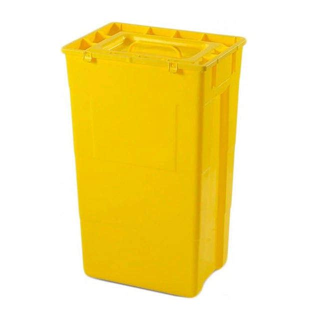 Контейнер 60 л для сбора медицинских и биологических отходов с многоразовой крышкой Желтый AP Medical - изображение 1
