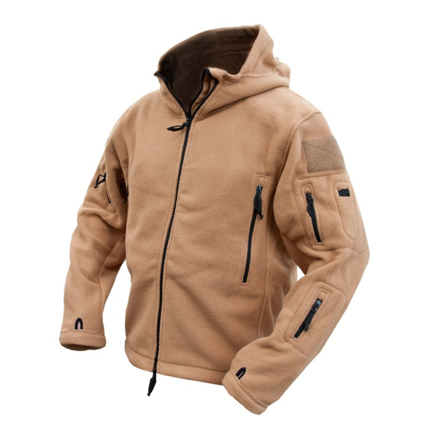 Флісова кофта Recon Hoodie, Kombat Tactical, Coyote, XXL - зображення 1