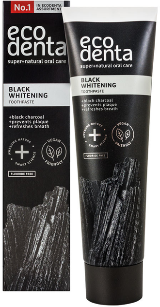 Зубная паста Ecodenta Expert Line Blacl Отбеливающая с черным углем 75 ...