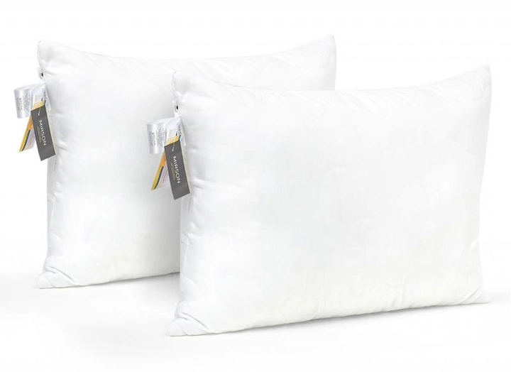 Акція на Набір антиалергенних подушок MirSon з Евкаліптом №1621 Eco Light White 50х70 2 шт середні від Rozetka