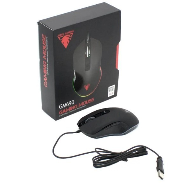 Мышка игровая JEDEL GM690 3200 DPI black USB – фото, отзывы ...