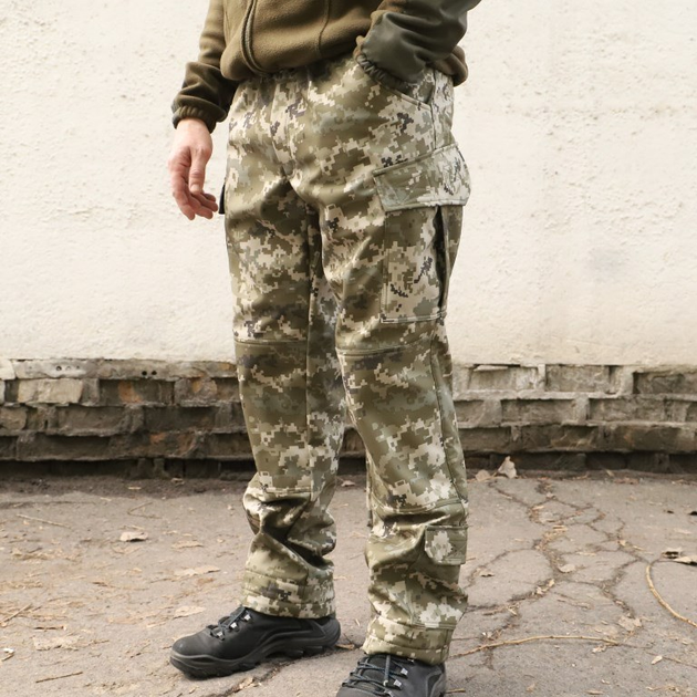 Тактичний одяг, штани Softshell зимові, штани комуфляжні, Софтшелл штани ЗСУ, розмір 62 (ММ-14) - зображення 2