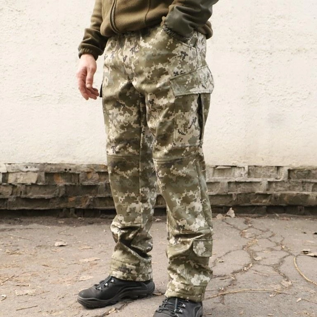 Тактичний одяг, штани Softshell зимові, штани комуфляжні, Софтшелл штани ЗСУ, розмір 60 (ММ-14) - зображення 2
